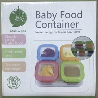 กล่องถนอมอาหารเด็ก ฟรีสแช่แข็งได้ Baby food container กล่องอเนกประสงค์ เข้าไมโครเวฟได้ พลาสติคปลอดภัย