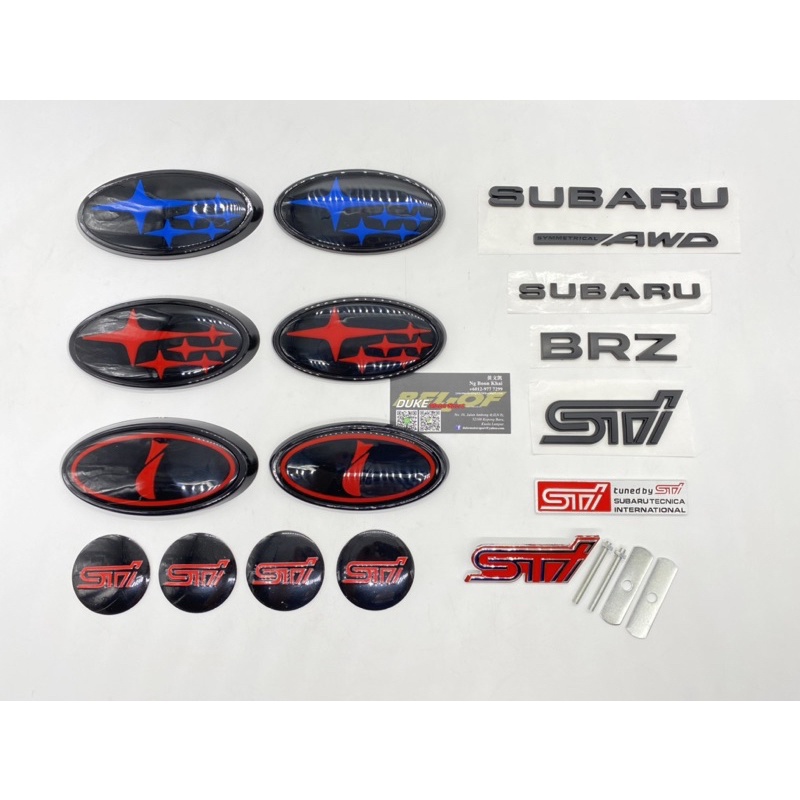 โลโก้ Subaru STI Subaru AWD BRZ Subaru STI Plate Logo Steel Wheel Cap STI