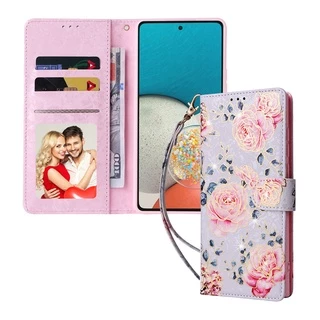 เคสโทรศัพท์หนัง Pu นิ่ม ฝาพับ ลายดอกไม้ พร้อมช่องใส่บัตร หรูหรา สําหรับ Samsung Galaxy A05s A53 A33 A23 A24 A52 4G A52S M23 A13 5G A13 4G A14 4G A24 5G A14 5G