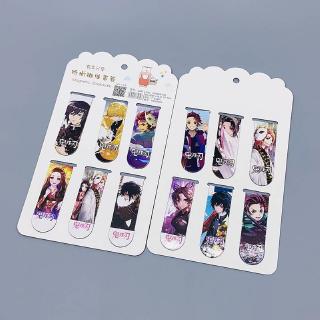 6 Pieces Anime Demon Slayer Kimetsu No Yaiba Kamado Tanjirou ที่คั่นหนังสือแม่เหล็ก 1ชุด มี 6แบบ Magnet Bookmark