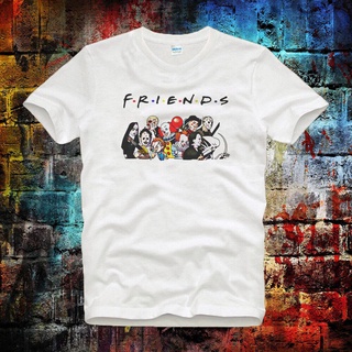 ใหม่ เสื้อยืดลําลอง แขนสั้น พิมพ์ลาย Horror Friends Chucky Pennywise Michael Myers Ment 2022 DIY
