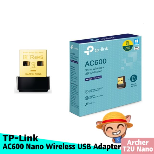 โปรโมชั่น Ac600 Nano Wireless Usb Adapter Archer T2u Nano อุปกรณ์เชื่อมต่อสัญญาณ Wireless แบบ Usb Wireless Usb. 