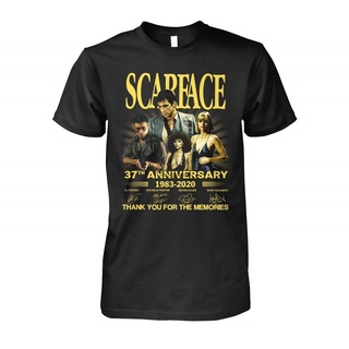 Amrit Scarface 37thanniversarythankyouforthememoriessignaturestshirt เสื้อยืด มีฮู้ด สีดํา สําหรับผู้ชาย ผู้หญิงS-5XL