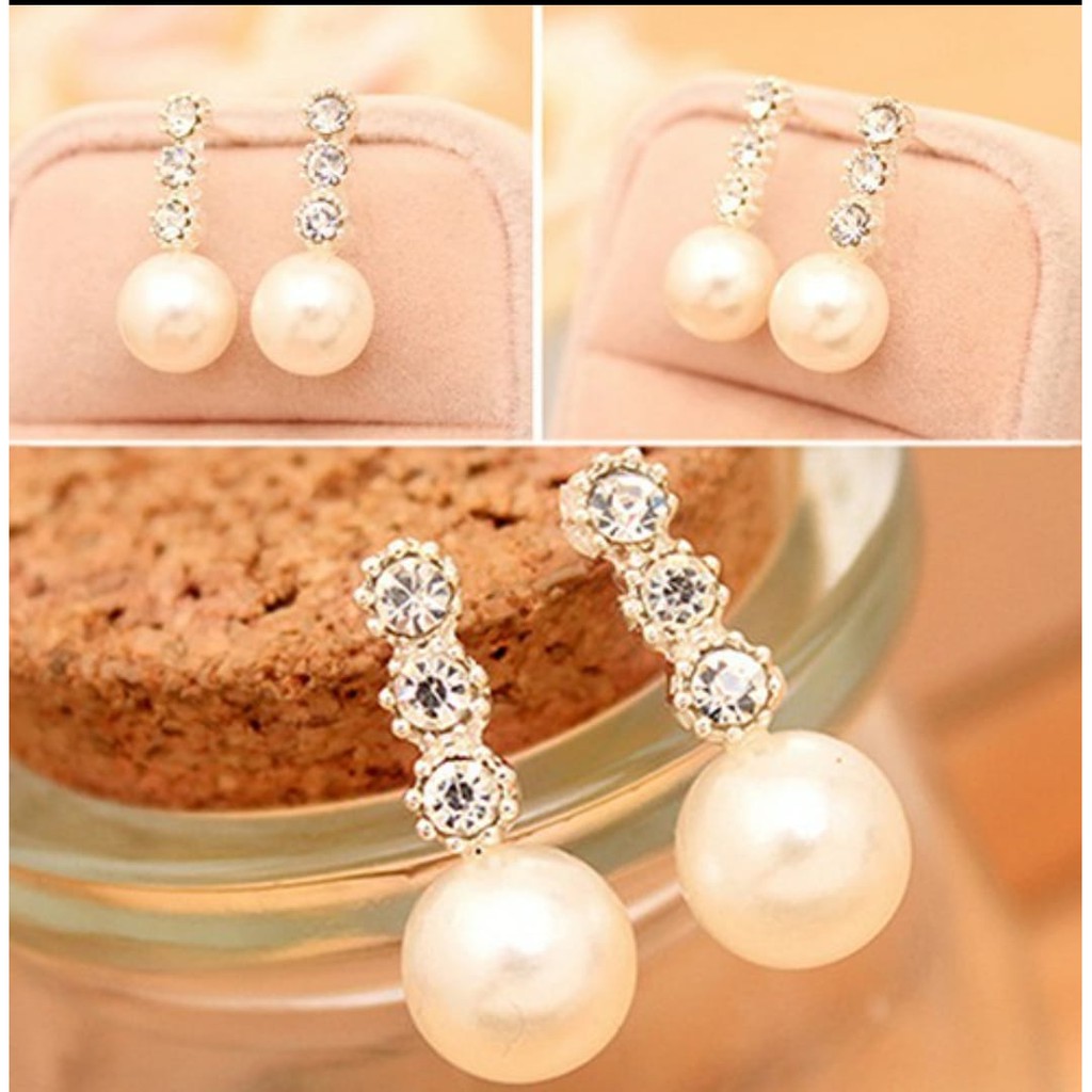 Wsw ส่งจากต่างหูนําเข้า STONE + PEARL