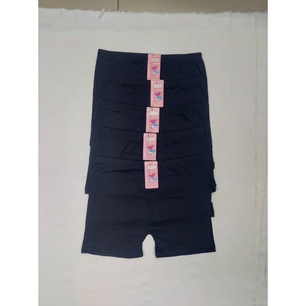 กางเกงซับใน 1 ตัว Freesize L-xL 24-38" สีครีม/ดำ Women Cotton sup Shorts Underwear ซับใน ผ้าฝ้าย ABN