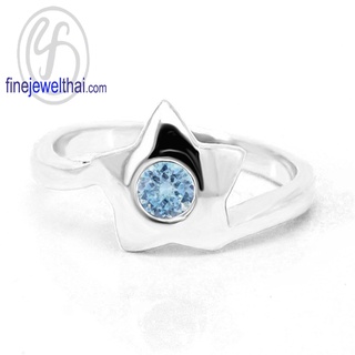 Finejewelthai-แหวนโทพาซ-โทพาซ-แหวนพลอย-แหวนเงินแท้-พลอยประจำเดือนเกิด-Topaz-Silver-Ring-Birthstone-R1032tp