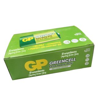 GP Greencell Size C 1.5V Battery ถ่านแมงกานีส ทนคุ้มค่าการใช้งาน (1 กล่อง มี 24 ก้อน) gp