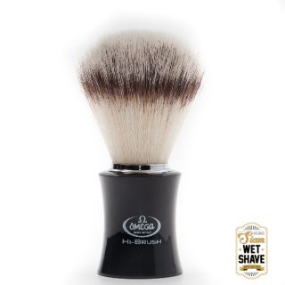 แปรงโกนหนวด Omega 0146818 Piano Black Hi-Brush (Synthetic) พู่โกนหนวด