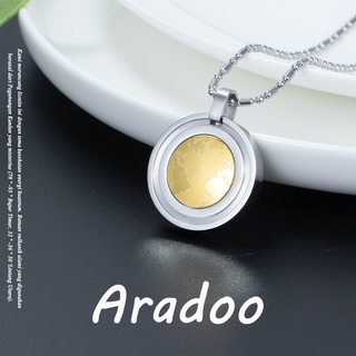 Aradoo สร้อยคอ จี้รูปเปลือกหอยเป๋าฮื้อ ประดับเพทาย ไอออนลบ ชีวภาพควอนตัม