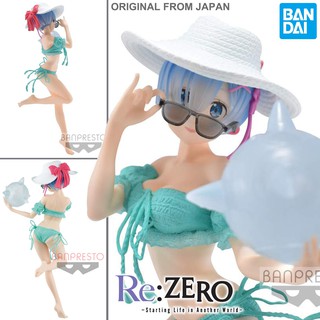 งานแท้ Original ฟิกเกอร์ Bandai Banpresto Re ZERO Starting Life in Another World รีเซทชีวิต ฝ่าวิกฤตต่างโลก Rem เรม