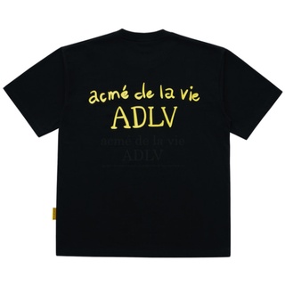 [acme De la vie] ★ขนาดใหญ่★ Adlv เสื้อยืดลําลอง แขนสั้น คอกลม ปักลายโลโก้ BASIC MARKER BASIC CITY สีขาว สีดํา สําหรับผู้ชาย ผู้หญิง คู่รัก ของแท้ 100%