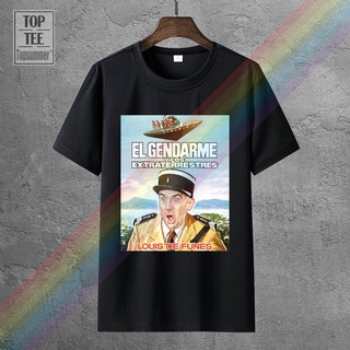 printเสื้อยืดแฟชั่นพิมพ์ลายเสื้อยืดลําลอง แขนสั้น พิมพ์ลาย Le Gendarme Et Les Extra Terrestres S 4 Louis De Funes เข้ากั