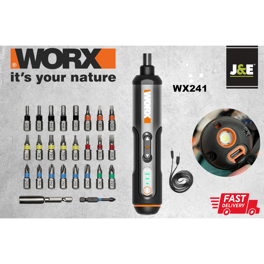 พร้อมส่ง WORX WX240.1/WX241/WX242 4V Mini Home Use Screwdriver Pen Kits ...