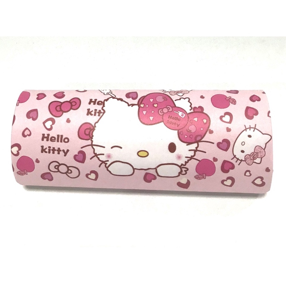 KITTY กล่องแว่น กล่องแว่นตา GLASSES CASE ทรงใหม่ ลาย PINK  คิตตี้ ตลับแว่น ฝาปิด(แม่เหล็ก) ขนาด 5.5 x 3.5 x 15.5 Cm 8118