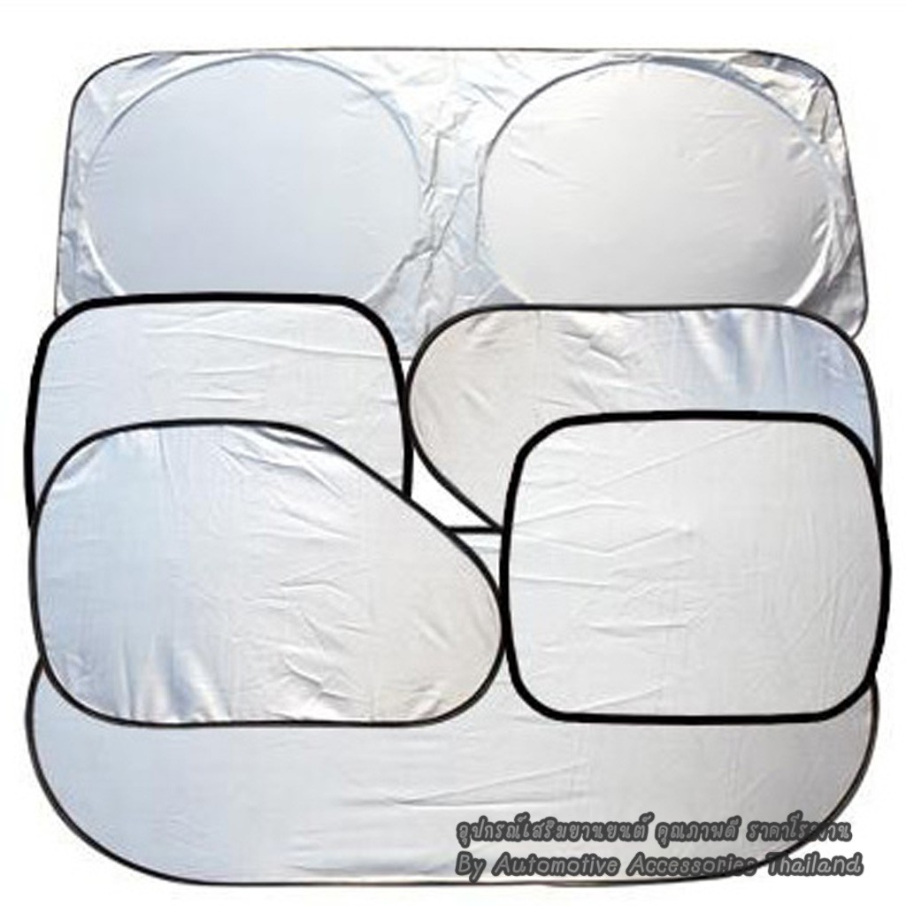[ลด15%โค้ดLTPA8] AAT ม่านบังแดดกัน UV รถยนต์ 1 ชุด (6 ชิ้น) + จุ๊บยางติดกระจก แผ่นบังแดดในรถยนต์แบบพับเก็บได้ - รูปที่ 2