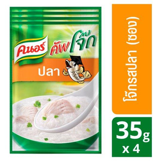 คนอร์ คัพโจ๊ก รสปลา 35กรัม x 4 ซอง/Knorr Cup Joke Fish Flavor 35 g. X 4 sachets