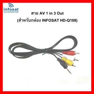 ราคาสาย AV 1 in 3 Out (สำหรับกล่อง INFOSAT HD- Q168 และe168 )