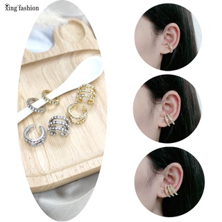 ต่างหูแฟชั่นสไตล์เกาหลี,ต่างหูหนีบ,ต่างหูเซต,XE00099
