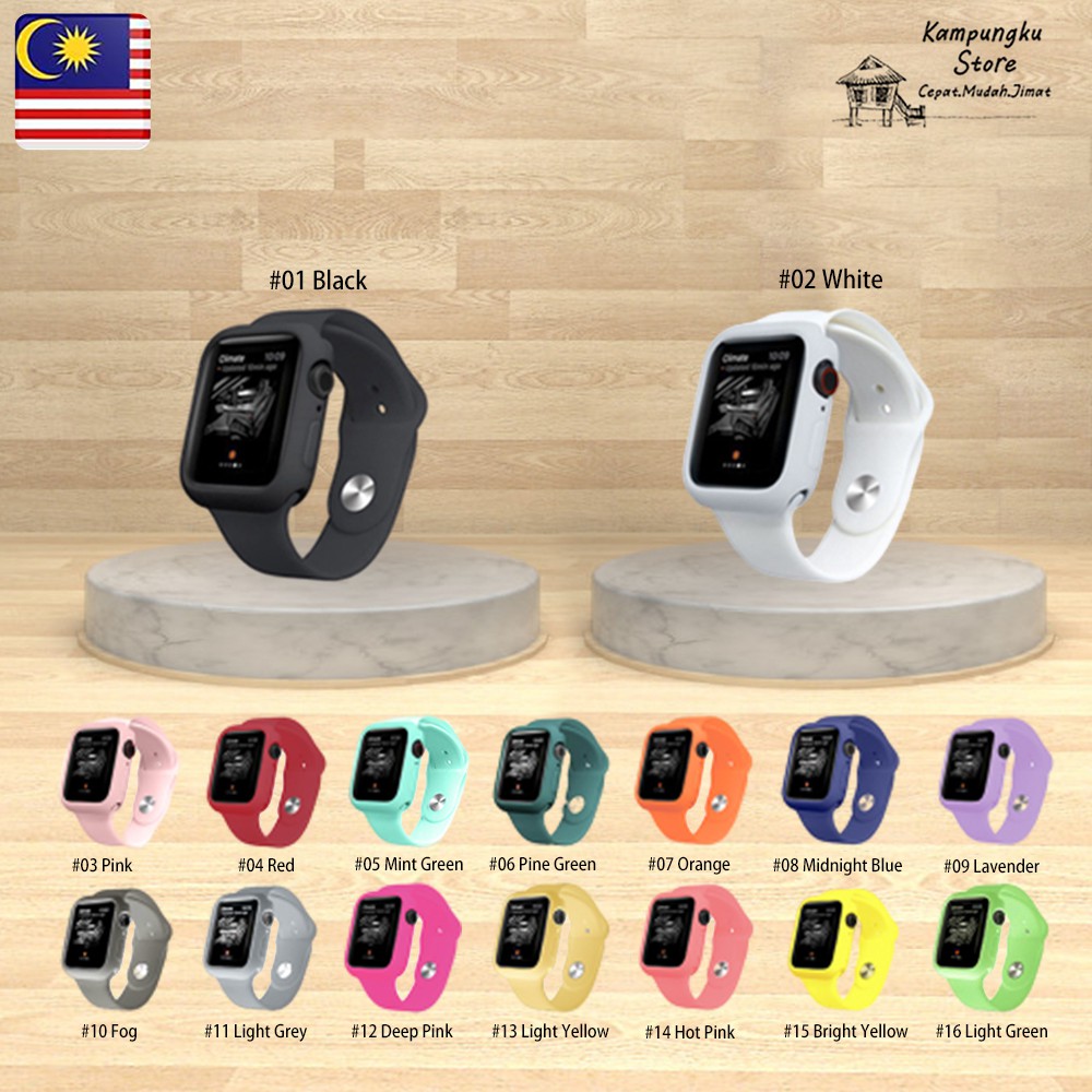 KL STOK Series 5 T500 T55 T8 T5S T5 T500pro iwatch Smartwatch ColorFul ปลอก 42/44 มม.ซิลิโคนป้องกันก