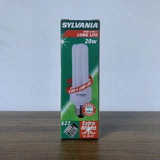 SYLVANIA  หลอดตะเกียบ หลอดประหยัดไฟ 20W ขั้วE27 / MINI-LYNX T LONG LIFE 3U 827 สีวอร์มไวท์ (เหลือง)