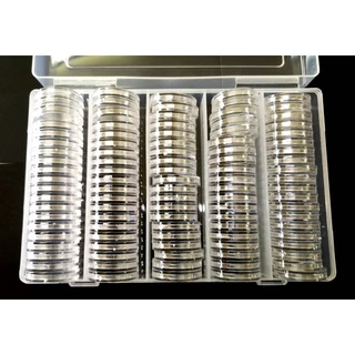 ตลับใส่เหรียญ ใส่เหรียญ 10 บาทสองสี ขนาด 26 มม. กล่องเก็บเหรียญ