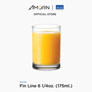 AMORN-(Ocean) B01206 Fin Line - แก้วฟินไลน์ ซุปเปอร์ ดริ๊งเเวร์ ทัมเบอร์ โอเชี่ยนกลาส ( 175 ml.) บรรจุ 6 ใบ