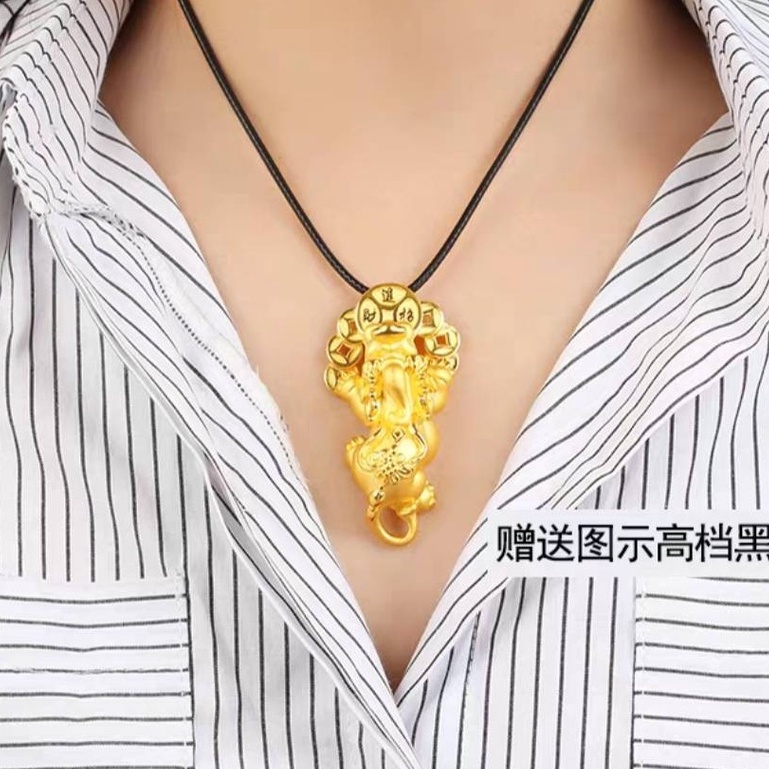 jewelryshop365 K401 จี้ปี่เซียะคาบเหรียญนำโชค ทอง24k เหรียญจี้นำโชค เก็บเงินได้ดี