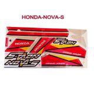 A สติ๊กเกอร์ติดรถมอเตอร์ไซด์ สำหรับ HONDA-NOVA-S สีดำ