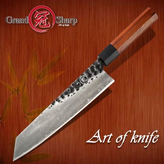 มีดเชฟ มีดเชฟญี่ปุ่น Grandsharp 9" (Kiritsuke) เหล็ก AUS-10, 3 layers ด้ามไม้ทรงแปดเหลี่ยม (Octagonal) พร้อมกล่องของขวัญ