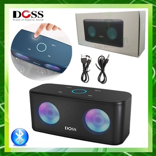 Doss SoundBox Plus ลำโพงบลูทูธ เสียงดี สามารถเชื่อมต่อพร้อมกันได้ 2เครื่องแบบไร้สาย TWS มีช่องเสียบ Micro SD #ประกัน1ปี