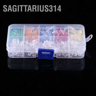 Sagittarius314 ชุดไดโอดเปล่งแสง Led 5 มม. สีเหลือง แดง ฟ้า เขียว ส้ม 200 ชิ้น