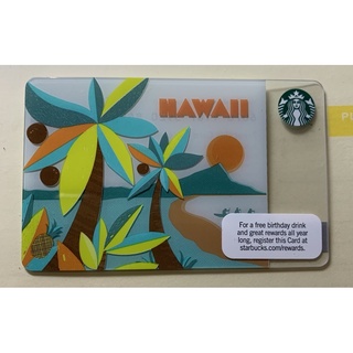 Starbucks Hawaii card usa หาบาก ไม่ขูดพิน