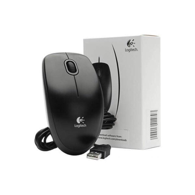 Logitech Optical USB Mouse B100 โลจิเท็ค ออพติคอล เมาส์ สีดำ