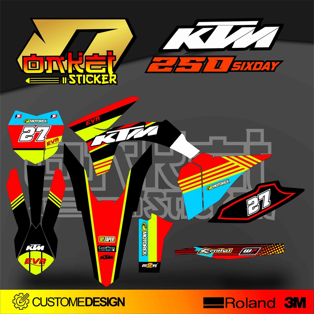 สติ๊กเกอร์ DECAL KTM 250 SIXDAY OND