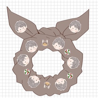 📍พร้อมส่ง Scruncie ยางรัดผม Haikyuu ไฮคิว คู่ตบฟ้าประทาน  ไฮคิวคู่ตบฟ้าประทาน โมจิ mochi haikyu