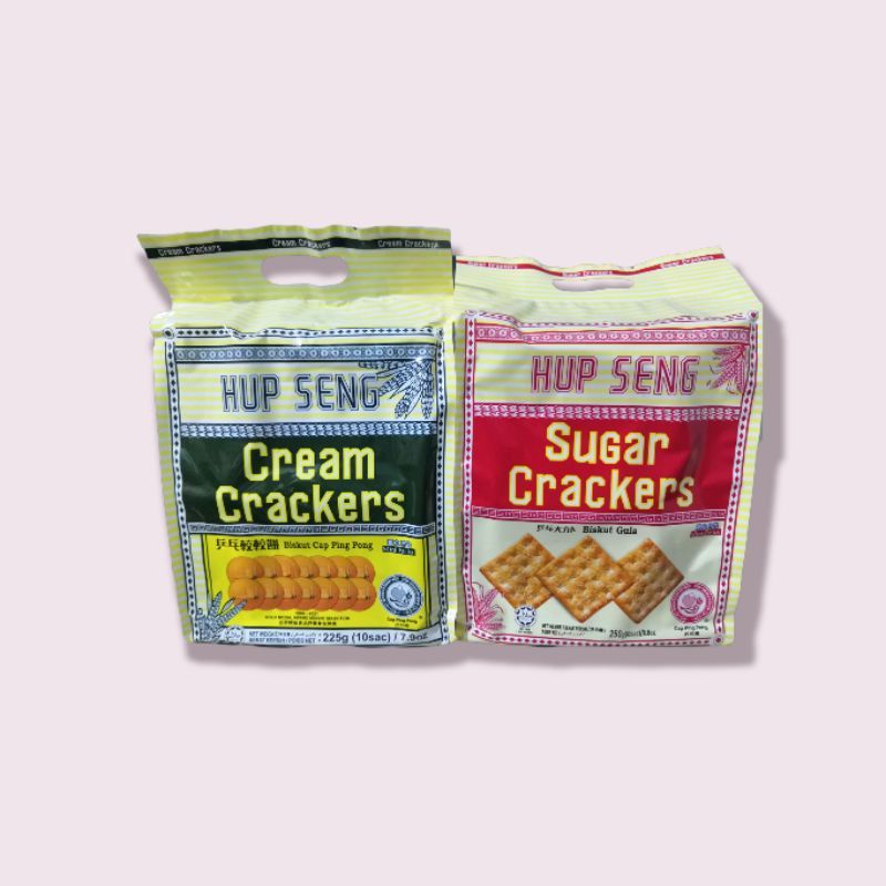 🚚🚚 พร้อมส่งขนมปัง HUP SENG Cream Crackers&SUGar Crackers สินค้านำเข้าอร่อย