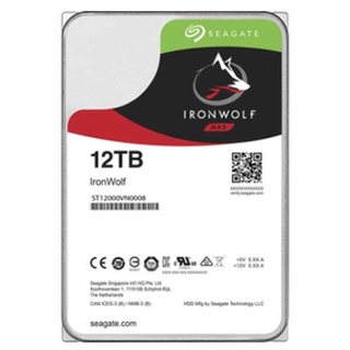 SEAGATE IRONWOLF 12TB NAS HDD 7200RPM CACHE 256MB SATA 3YRS  ประกัน  3 ปี เครม ศูนย์ synnex ทั่วประเทศ