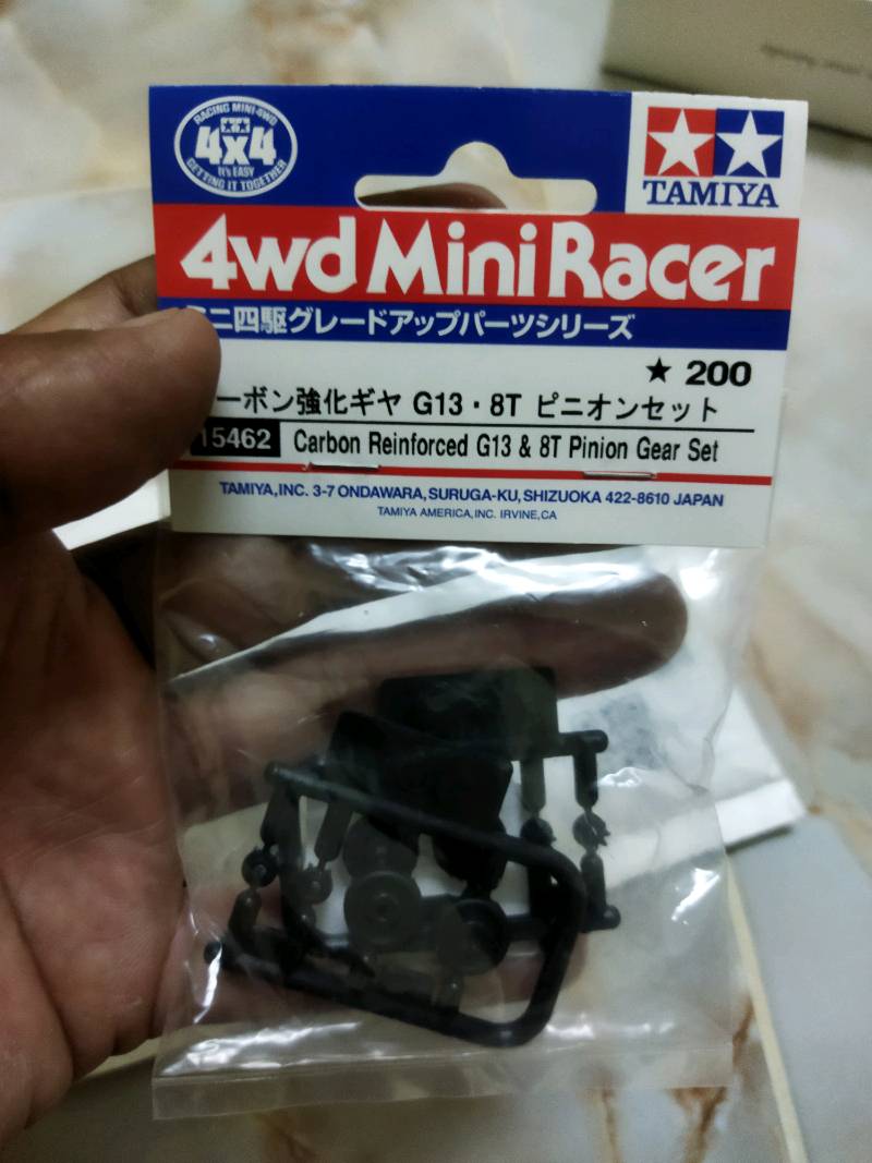 TAMIYA 15462 GP.462 Carbon Reinforced G13  8T Pinion Gear Set  ชุดแต่งรถมินิโฟร์วีลทามิย่าแท้ mini4wd | Shopee Thailand