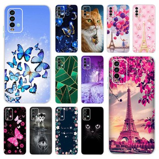 Silicone Case Xiaomi Redmi 9T 2021 Fashion Butterfly Printed Phone Case Soft Back Cover Xiomi Redmi 9T 9 T Redmi9t Casing