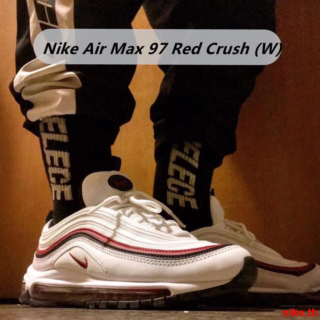 92 สี Nike Air Max 97 Red Crush (W) รองเท้ากีฬารองเท้าระบายอากาศสำหรับผู้ชายและผู้หญิง