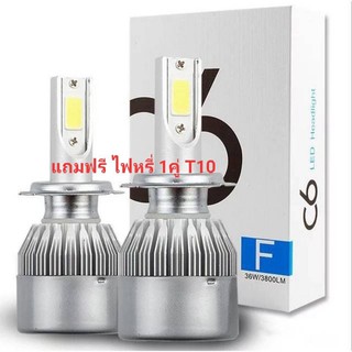 ไฟหน้ารถยนต์ LED 12V มีขั่ว H4/H7/H11  มีพัดลม (แพคเกจ1 คู่ แถมไฟหรี่)