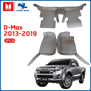 littlebird พรมปูพื้นเข้ารูปรถยนต์ Isuzu D-Max 2/4ประตู 2013-2019 3PCS (หนังแท้PVCมี12สี)  พรมปูพื้นรถยนต์ พรมรถยนต์ DMax