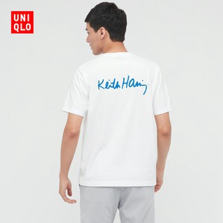 Uniqlo เสื้อยืดแขนสั้น คอกลม พิมพ์ลาย สําหรับผู้ชาย และผู้หญิง 440873