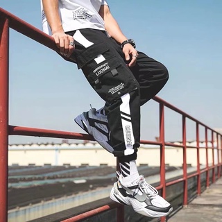 Cargo Pants【S-5Xl】กางเกงฮาเร็มทรงหลวมสไตล์ญี่ปุ่นฮิปฮอปสําหรับผู้ชาย