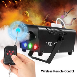 เครื่องสร้างหมอก 500W เครื่องกำเนิดควันไฟ RGB LED ไฟเวทีโปรเจคเตอร์โคมไฟพร้อมรีโมทสตริงปาร์ตี้