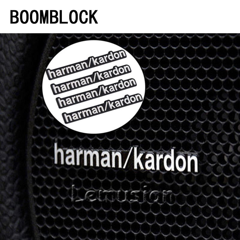 Boomblock สติกเกอร์รถเสียงวิดีโอลำโพงสำหรับ Harman Kardon สำหรับ BMW E46 E39 Audi A3 A6 C5 A4 B6 Mercedes W203 W211 มินิคูเปอร์