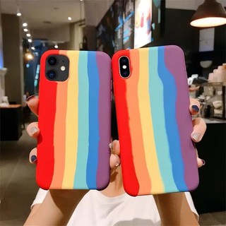 [ส่งจากไทย] เคสนิ่มซิลิคอน ลายสีรุ้ง Case Samsung A42(5G) / S20FE Rainbow CASE