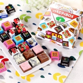 Tirol Choco Pack ทิโรลช็อกโกขนมช็อกโกแลตรวมรส ช็อคโกแลตวาไรตี้บล็อก5รสชาติ1กล่องมี 20 ชิ้น
