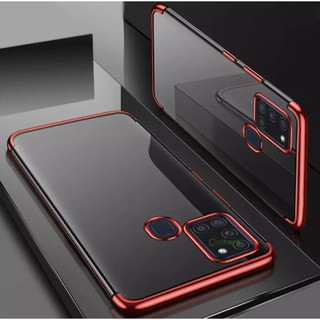 [ส่งจากไทย] Case Samsung galaxy A21s เคสเคสโทรศัพท์ ซัมซุง เคสนิ่ม TPU เคสใสขอบสี เคส Samsung A21S สีดำ สีแดง สีนำเงิน เ