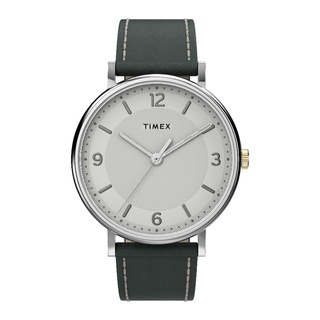 Timex TW2U67500 SOUTHVIEW นาฬิกาข้อมือผู้ชาย สายหนังสีเทา หน้าปัด 41 มม.